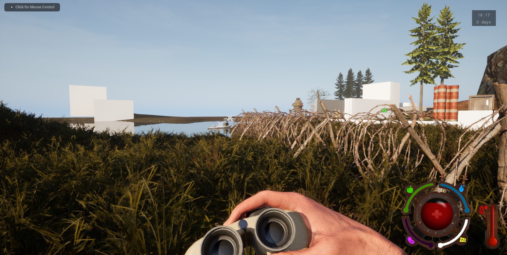 screenshot of gameplay of wilds of iron in testing phase